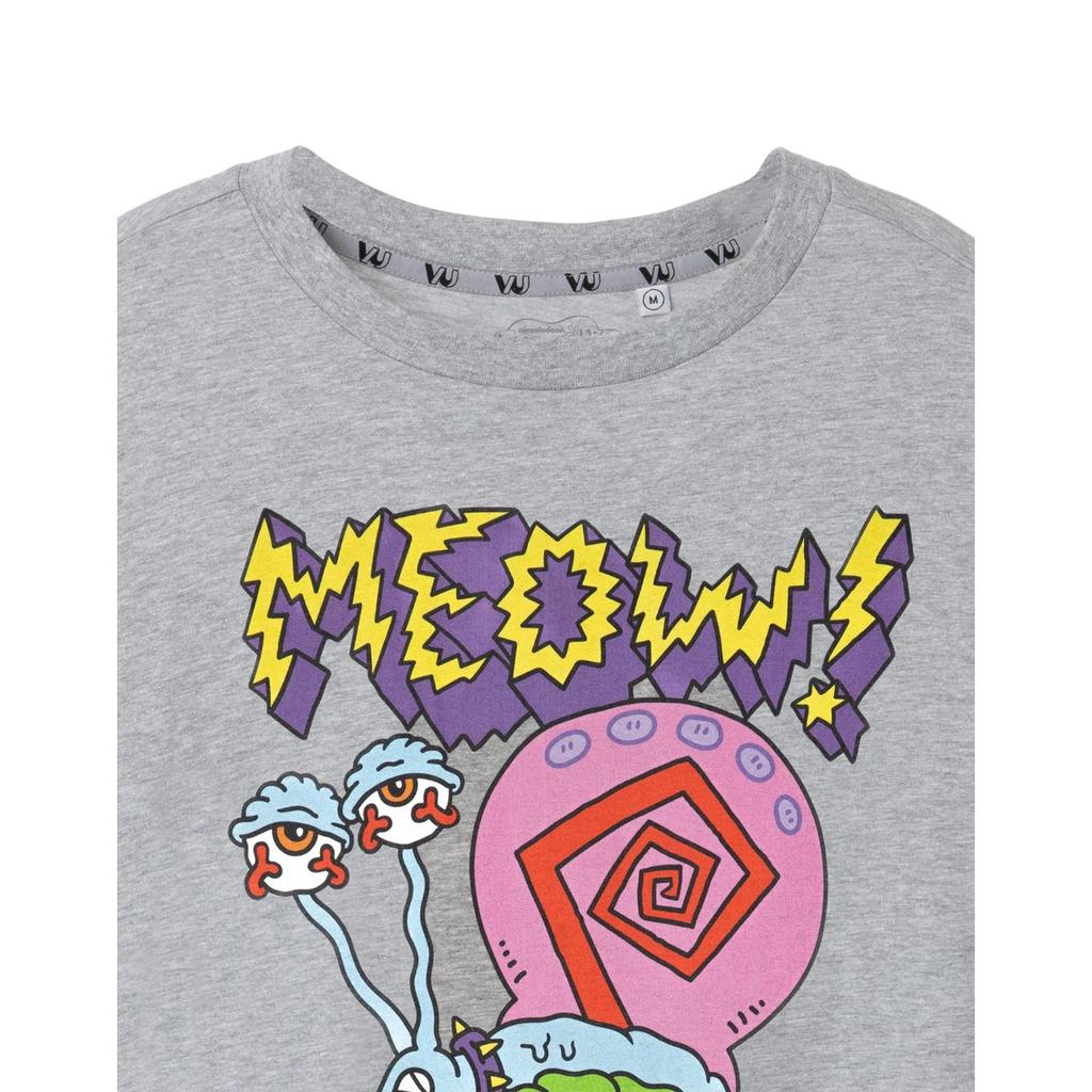 SpongeBob SquarePants Mens Meow Gary Marl T-Shirt