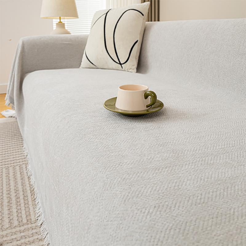 Tassel Chenille Sofa Cover Cloth, Sofa Blanket, Full Cover, Universal Couch Towel, Dust Proof Sofa Cushion Cover