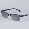 Photosensitive Color-Changing Myopia Glasses Men'S Business Classic Anti-Fog And Anti-Blue Uv Half-Frame Glasses Frame