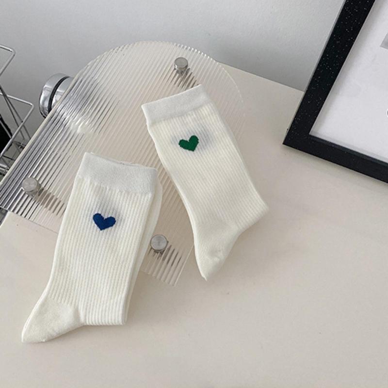 Women Thin Cotton Socks,Soft Cotton Bootie Socks Cute Above Ankle Crew Socks Combed Cotton Heart Ankle Socks Gift
