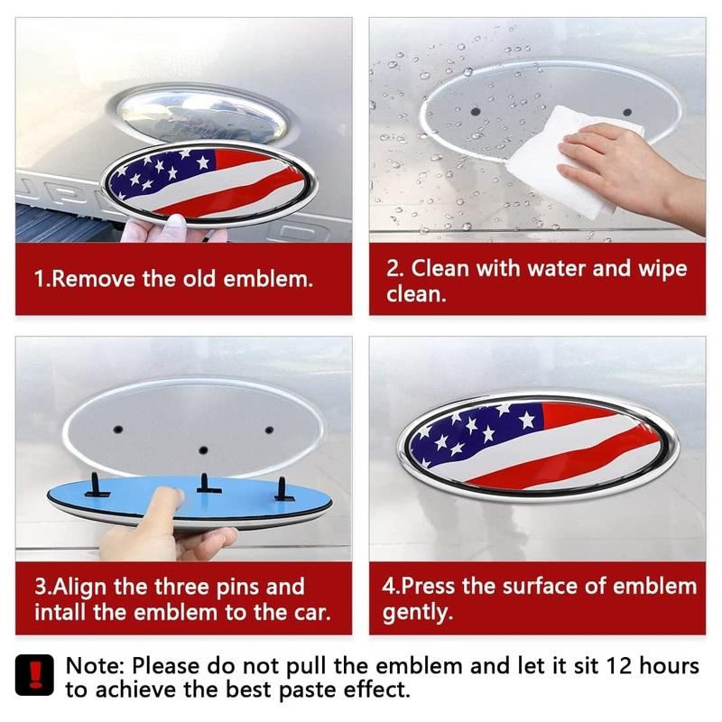 Für Ford Emblem F150 F250 F350 Edge Explorer RANGER EXPEDITION Auto Front Emblem US-Flagge Heckzubehör