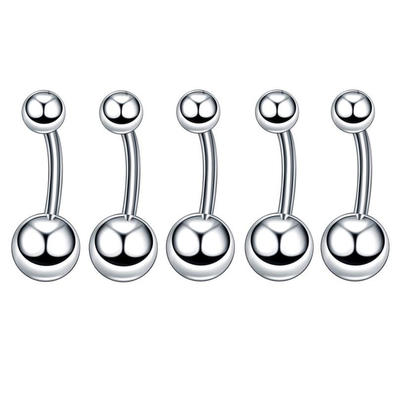85PCS/Set Stainless Steel Eyebrow Bar Tongue Lip Nose Pircing Ear Studs Stainless Steel Mixed Body Jewelry Fashion Piercing Set