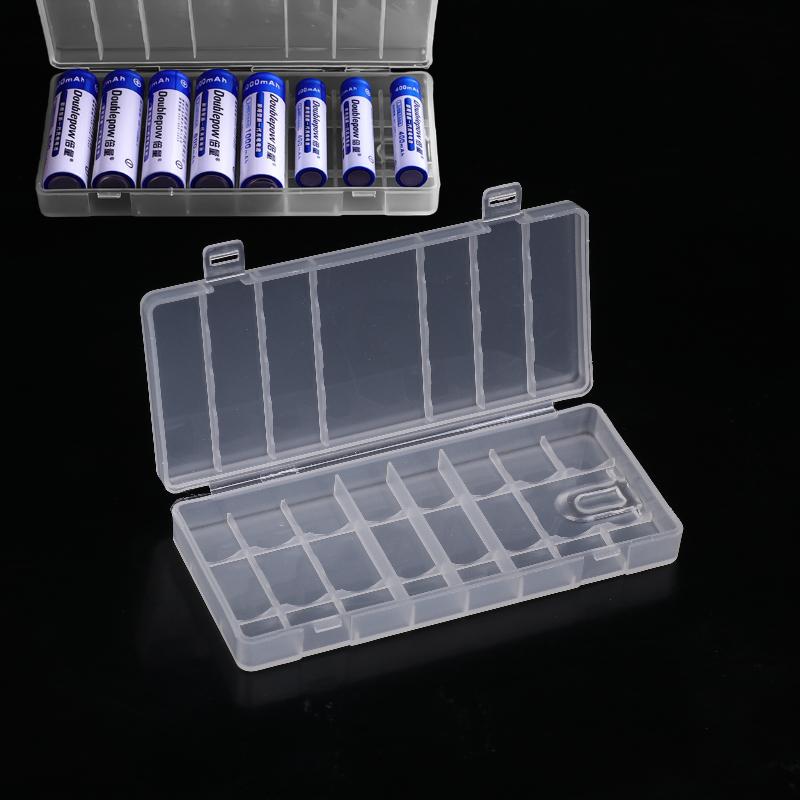 1/3/5Pcs Hard Container Holder Case 8 Slots Transparent Plastic Battery Storage Box For AAA/AA Battery Organizer Accessories