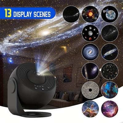 1 peça Projetor de Estrelas 13 em 1 Luz Noturna, Projetor de Galáxia, Projetor de Planetário para Quarto, Projetor de Aurora