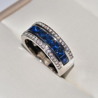 Anello in Zircone Gioielli da Donna Anello con Diamanti Incastonati Gioielli per le Mani con Gemma Elettroplaccata a Ritenzione di Colore Creativo