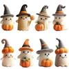 New Home Decoration Handmade Knitted Witch Ghost Doll Ornament Cute Pumpkin Ghost Keychain for Bag Pendant Christmas O3B8