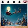 1Pcs Christmas Village Santa Decoration Background Winter Backdrop Decorations For Photo Studio Photo Booth Christams Party