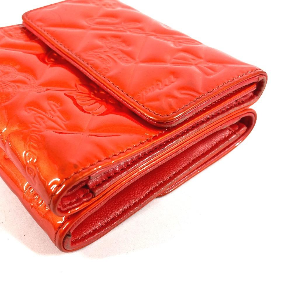 CHANEL NO5 logo ribbon icon Wallet Compact Wallet Trifold wallet Patent Leather