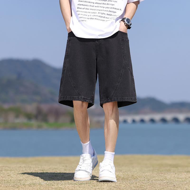 

Men s Summer Denim Cargo Shorts Big Size 8XL Elastic Waist Straight Baggy Jeans Shorts 8XL
