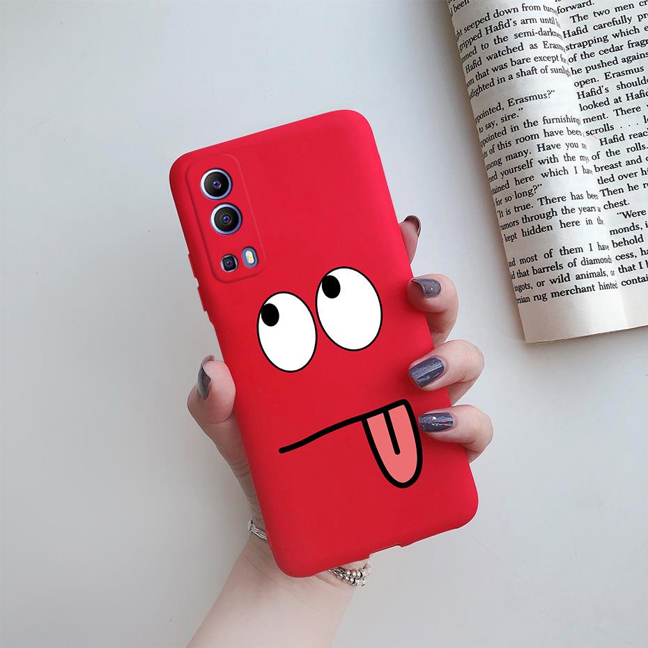 For vivo Y72 5G Case Soft TPU Silicone Cute Cartoon Shell Phone Back Cover for vivo Y72 5G V2041 Case Fundas Coque Etui Bumper