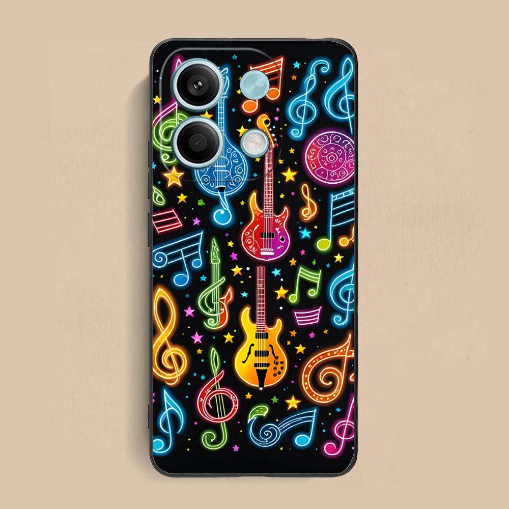 

Musical Note Staff Mobile Phone Case for Xiaomi Redmi 15 14 13 12 A5 3 2 1 C Plus 4G 5G Colorful Printing Cover Luxury Pretty Redmi A1+