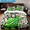 3PCS Bi-llie Green Artwork 3pcs Bedding,Including 3PCS Duvet Cover And 2pcs Pillowcases Perfect for Christmas,Ideal for Bedroom, Dormitory