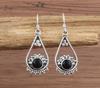 Solid 925 Sterling Silver Black Onyx Gemstone Handmade Designer Bohemian Dangle Earring Gift For Her