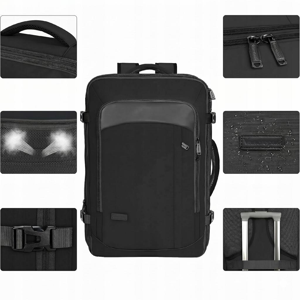 Vancropak Travel Backpack Hand Luggage for a 17" Laptop, Waterproof 1215