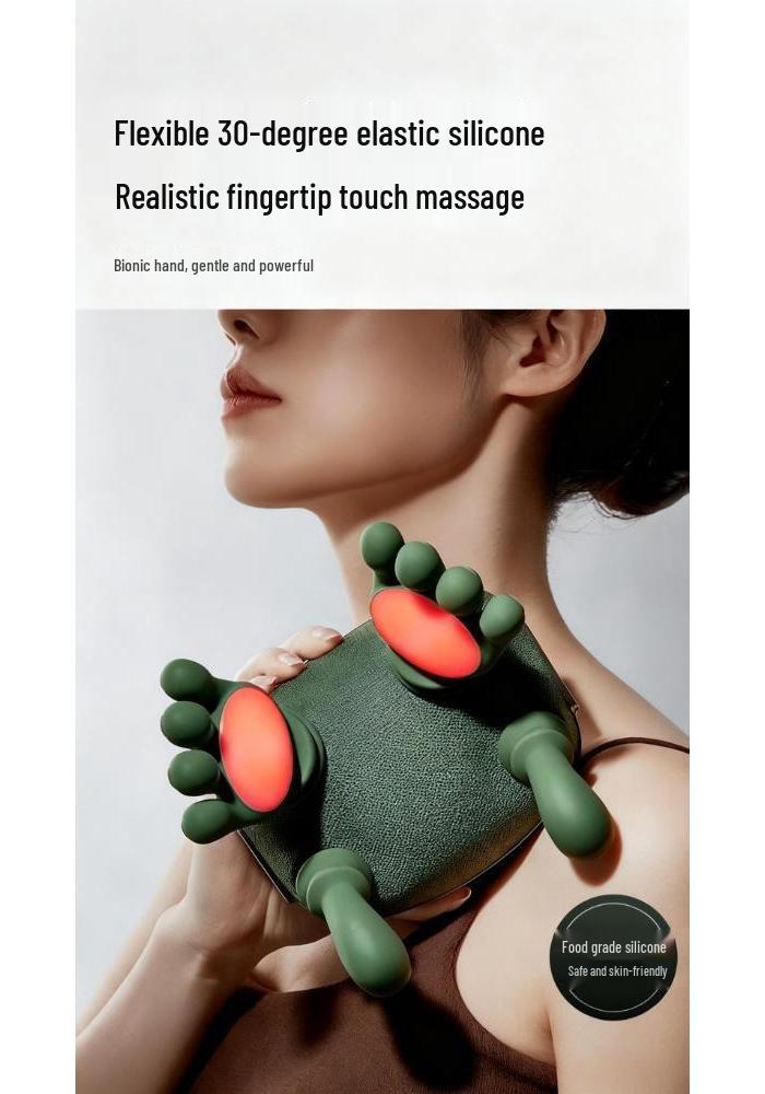 Realistic Multifunctional Neck and Shoulder Massager with Heating and Kneading