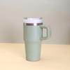 Tazza da auto in acciaio inossidabile da 20 oz con manico e cannuccia, Raffreddatore di ghiaccio termoisolato per bambini