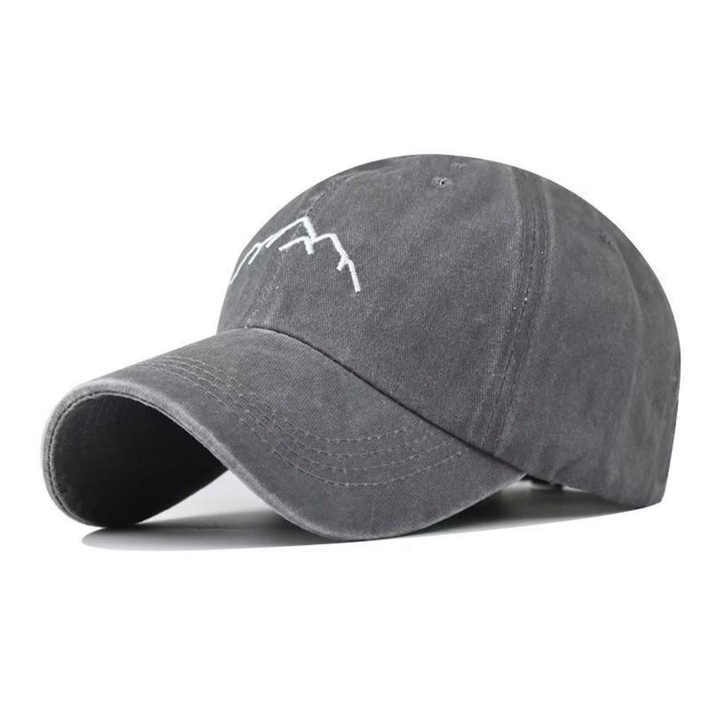 Washed Cotton Baseball Caps Mountain Embroidery Sunscreen Hats Unisex Trucker Hat  Summer