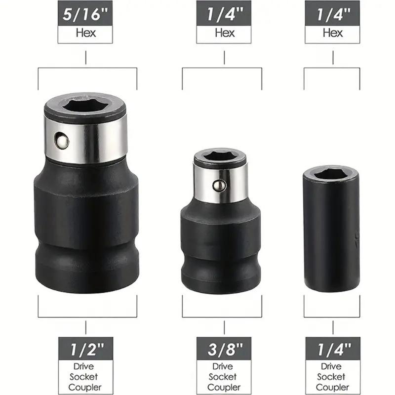 18Pieces Socket Extension Set with Clear Marking Size and Adapters for Efficient Mechanical Tasks in Confined Space