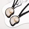 Sommer Strand Windmuschel Halskette ZA Persönlichkeit Übertrieben Süß Cool Wind Schwarzes Seil Schlüsselbein Kette