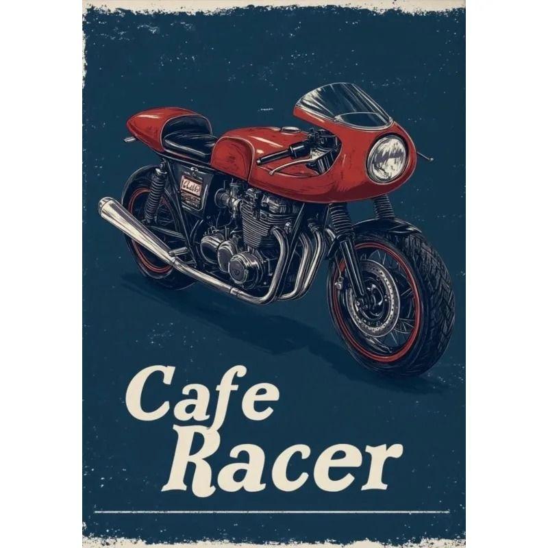 Minimalist Retro Motorcycle Metal Tin Sign Garage Home Biker Gift