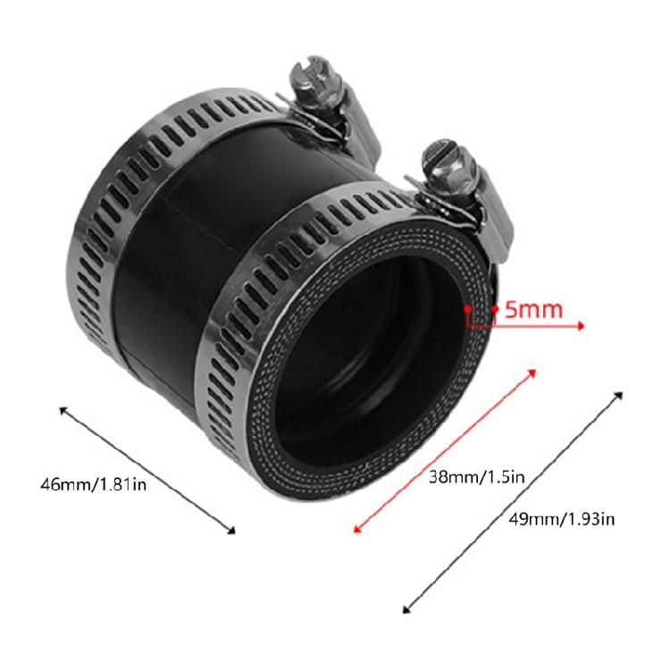 38mm Motorcycle Carburetor Rubber Intake Adapter Manifold Boot Fit Carb