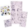 With a Furoshiki Nishikawa Snoopy Towel Set of 3 Washable Cotton Unspun Gauze Soft and Fluffy Imabari Name Tag Friends Pink TZ96302600 PN6602TW Smile