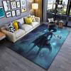 Skeleton with Sword On Misty Scene Suitable As a Non-slip Mat for the Living Room or Bedroom Sofa