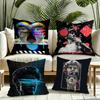 Funny Art DDavid Statue Cushion Cover Silky Short Plush Invisible Zipper Dustproof Sofa Pillow Case for Home Decor
