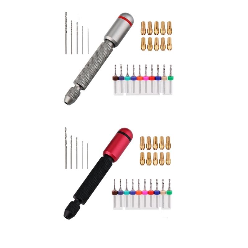 Y5GD Handheld Rotary Tool Set Hand Drill Bit With 7Pcs Twist Drills Bit 0.8-2.5Mm