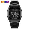 SKMEI 1763 Men's Luxury Sport Square Digital Watch Alarm LED Chronograph Japan Made Quartz Movement 30M Waterproof Stainless