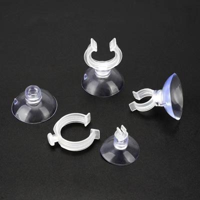 Accessori per acquari: Ventosa morbida, Divisore per tubi dell'ossigeno, Supporto per riscaldatore e Clip trasparente per linea.