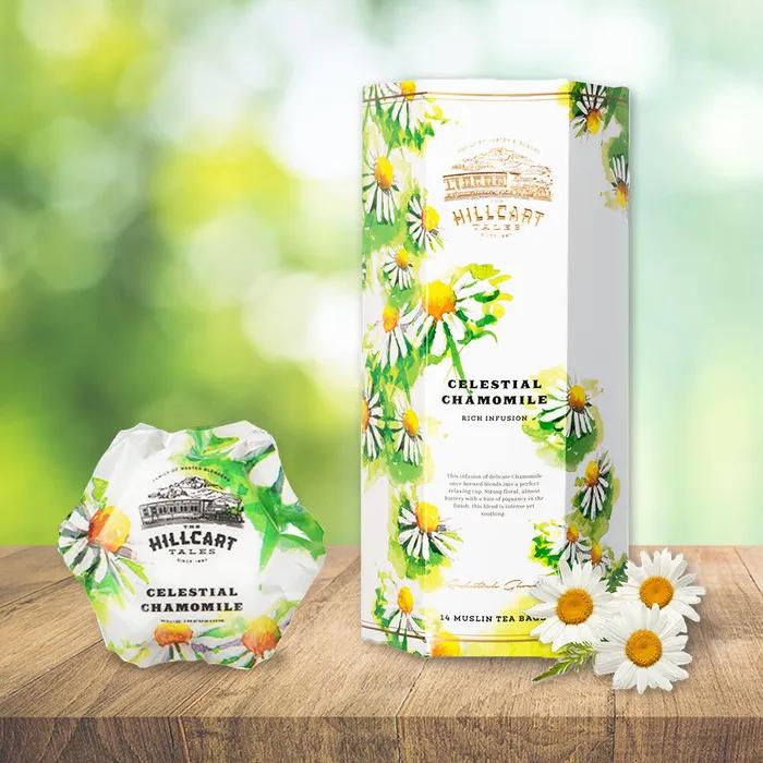 

Небесная ромашка 14 муслиновых чайных пакетиков Смешанный травяной чай Без кофеина Цветочный чай