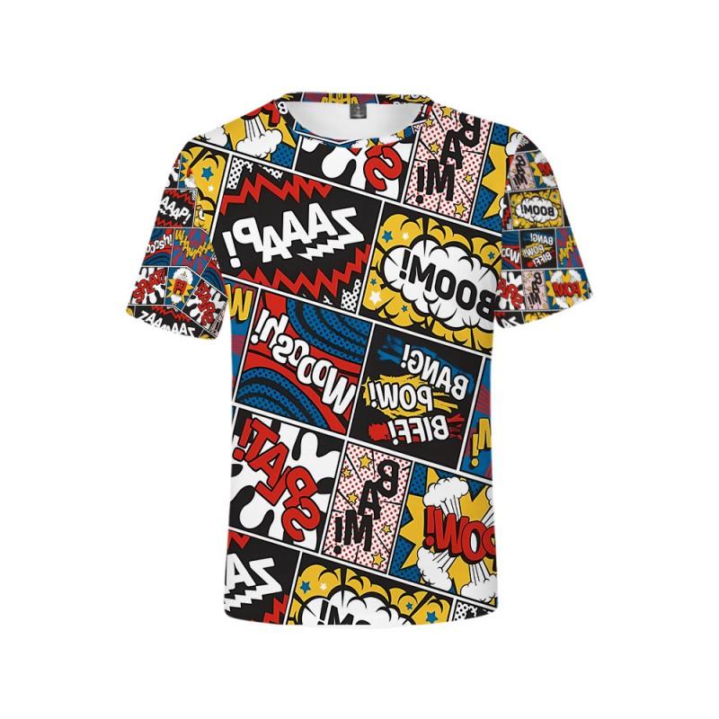 Mens 3D Anime Print Crew Neck Short Sleeve T-Shirt Casual Tee Teens Adults