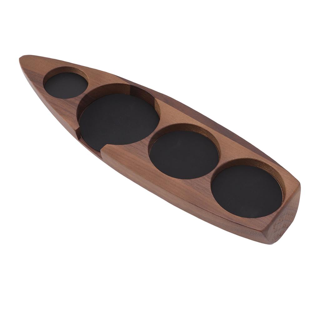 Wooden Coffee Tamper Holder Coffee Tamper Mat Stand Coffee Maker Support Storage Base Walnut Large