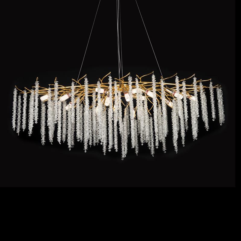 French Modern Crystal Branch Chandelier - Luxury Living Room Light