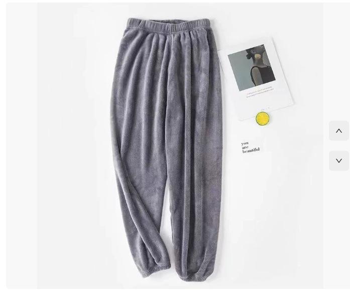 

Затишні жіночі зимові потовщені піжамні штани на флісовій підкладці - Теплий кораловий фліс для дому One Size 80-140 jin