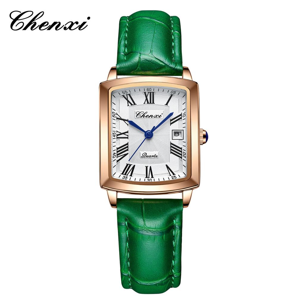 Fashion Square Women'S Watch Leather Waterproof Watch Quartz Watch