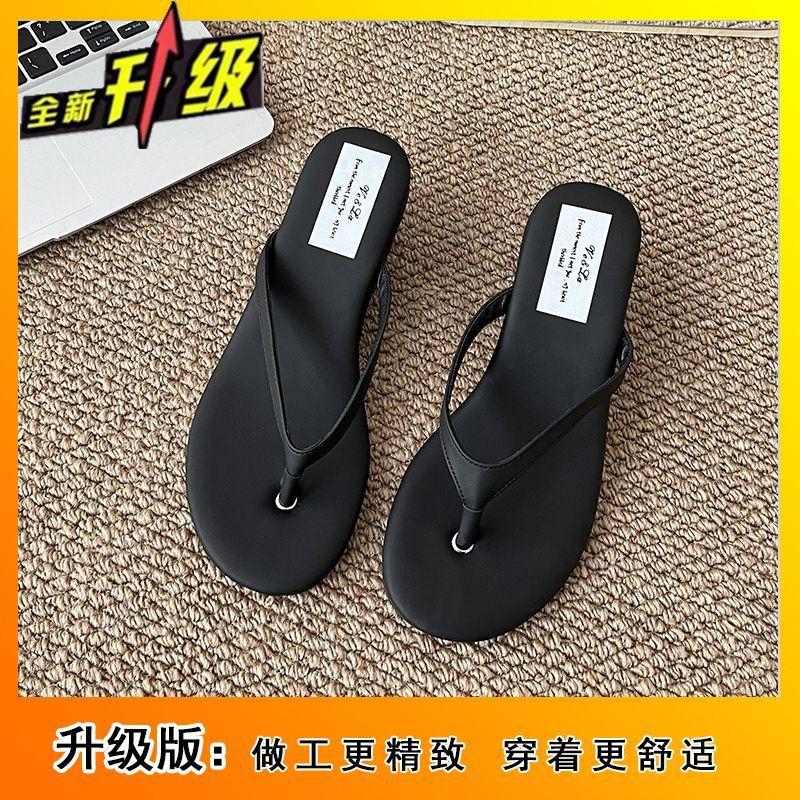 Thick bottom slope heel high heel pinch foot cool slippers women summer wear flip-flops women 2025 new high-end cool slippers women
