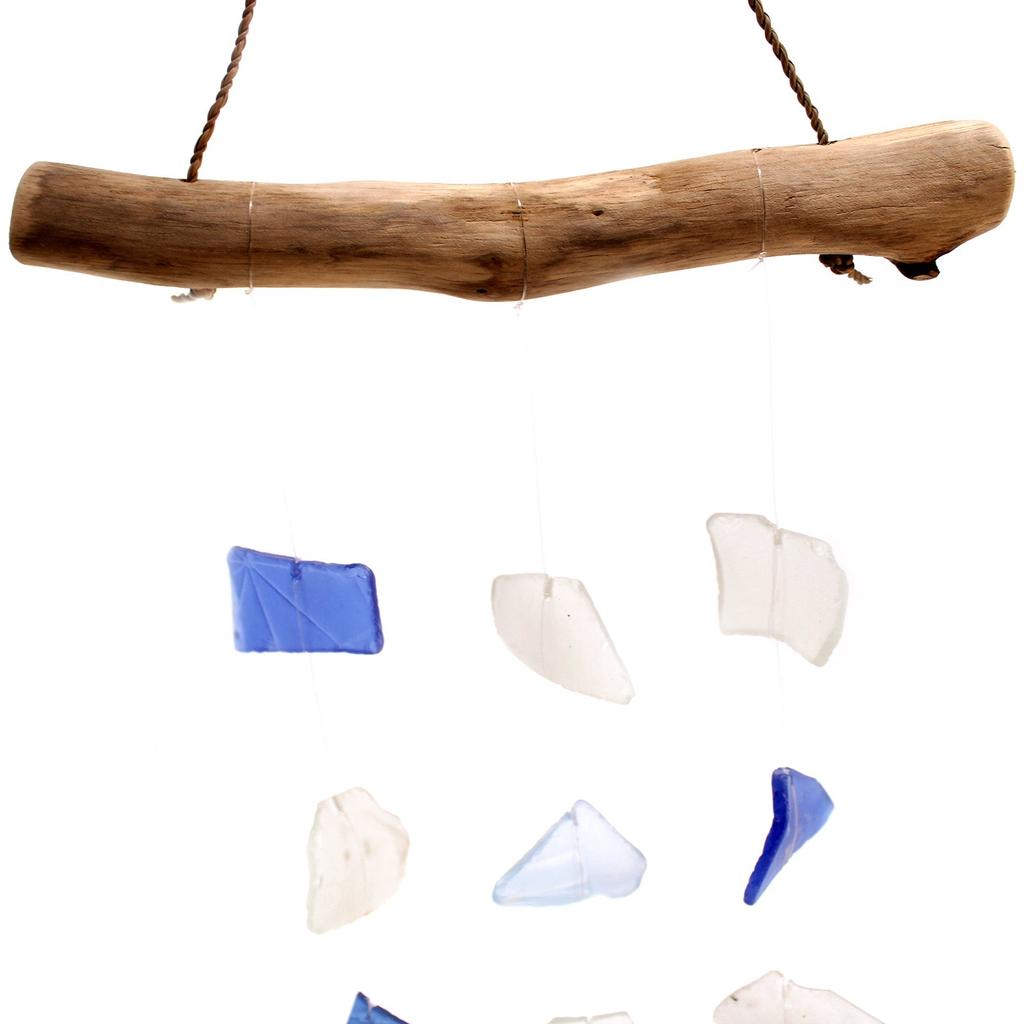 Wind Chime 3 Drop Blue and White