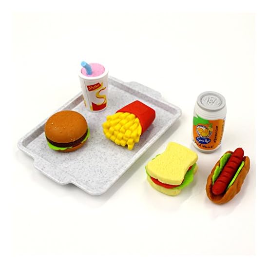 Sugata Iwako Eraser Burger Shop 10-Piece Blister Pack SCER961099
