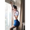 New Hot Sexy Lingerie Stewardess Cosplay Air Hostess Navy Uniform Nightclub OL Role Play Flight Attendant Costume Erotic Suit