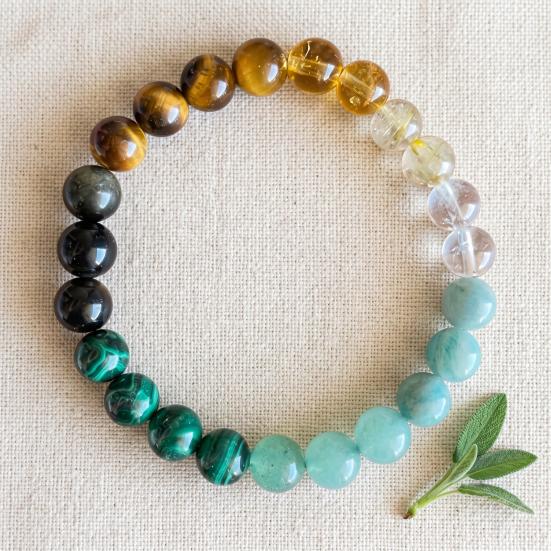 Women Bracelet Elastic Rope Faux Tiger Eye Stone Beads Bracelet Comfortable To Wear Wristband Versatile Accessories