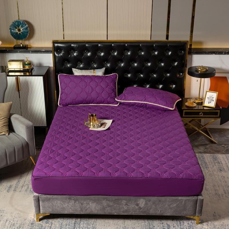 Home Elastic Skirt Fitted Sheet Set Ruffle Skirt Quilt Elastic Fitted Single Double Bedspread On The Bed Sheet