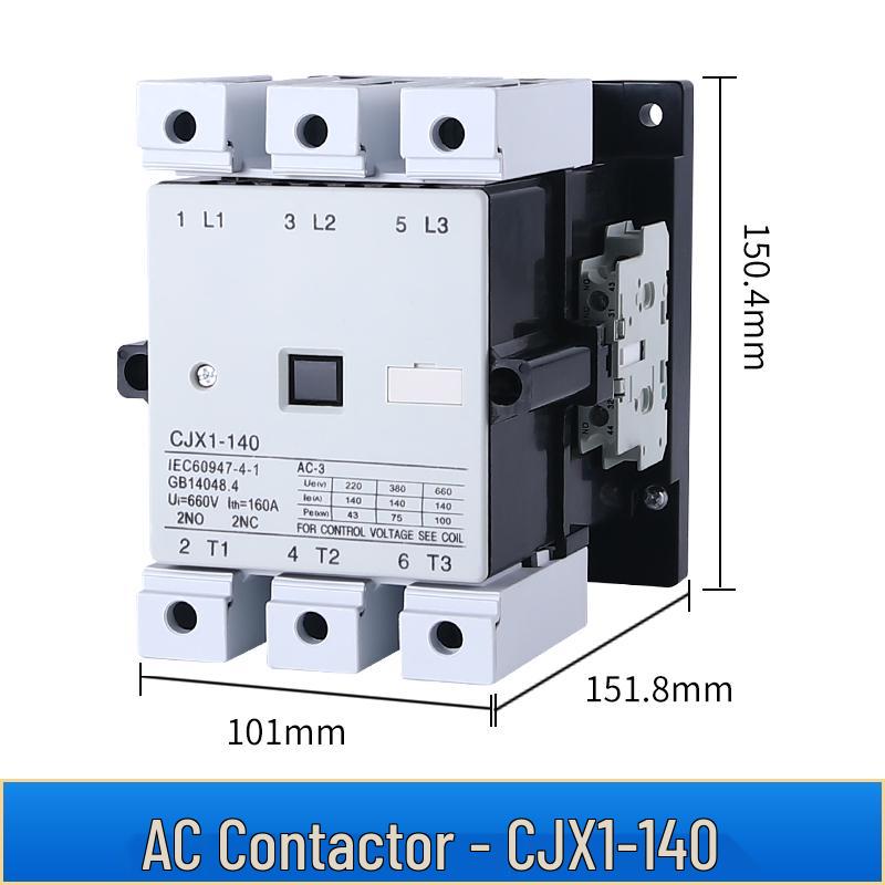 Silver Contacts AC Contactor CJX1-63: 75-400A, 380V