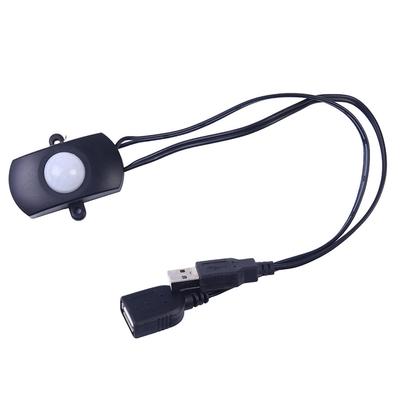 PIR Infrared Motion Switch USB Interface Body Infrared Detector Switch Practical Eco-friendly Adjustable for LED Strip Light