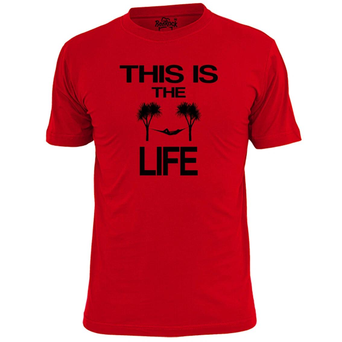 Mens This Is The Life T shirt Holiday Vacation Relaxing XL