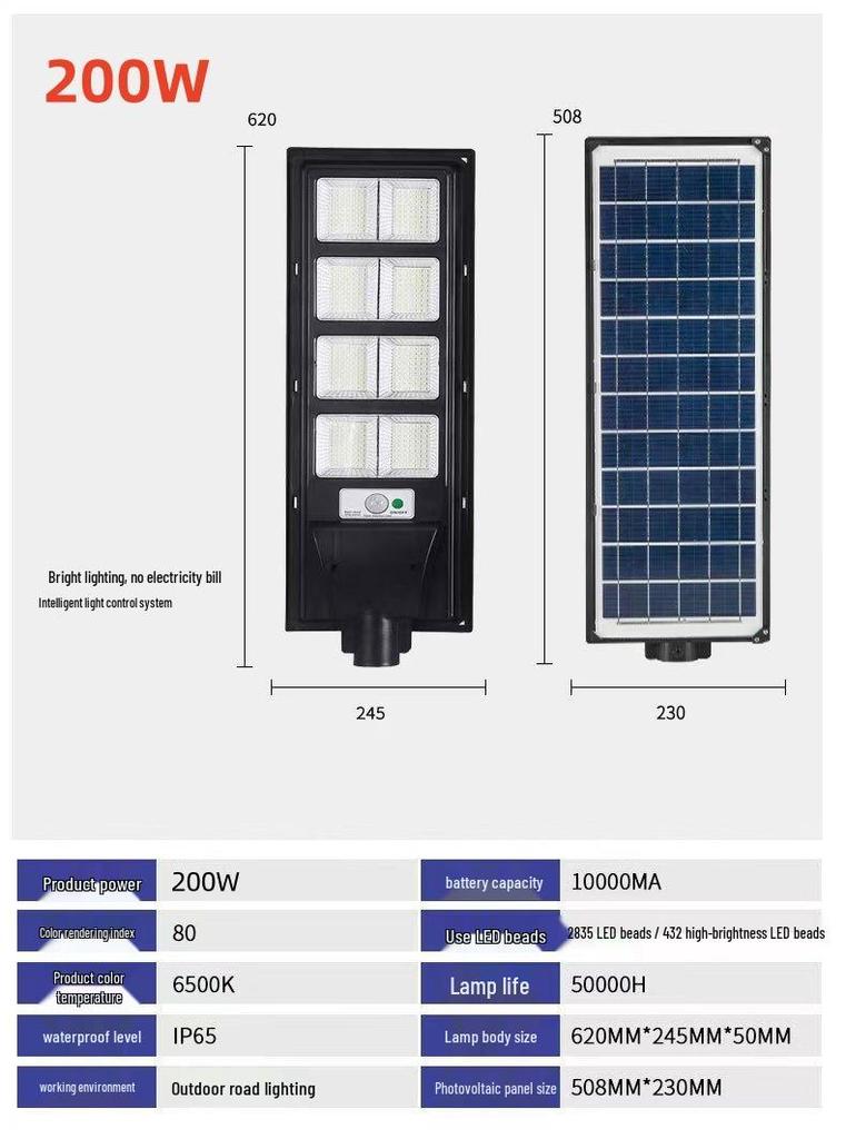 Solar-Powered Waterproof Outdoor Road Light with Motion Sensor