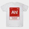 Asiatische Größe Herren Schwarzes Print-T-Shirt Ah!!! Überraschungselement Blau No-Cut Print Baumwoll-T-Shirt