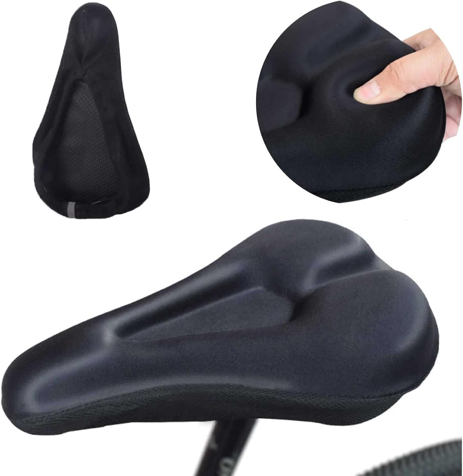 

Bel cuore Saddle Extra Thick Memory Foam Saddle Cushion Cover for Comfort and Suitable for Cross Road and Mountain Bikes Cover, Comfort, Bicycles,
