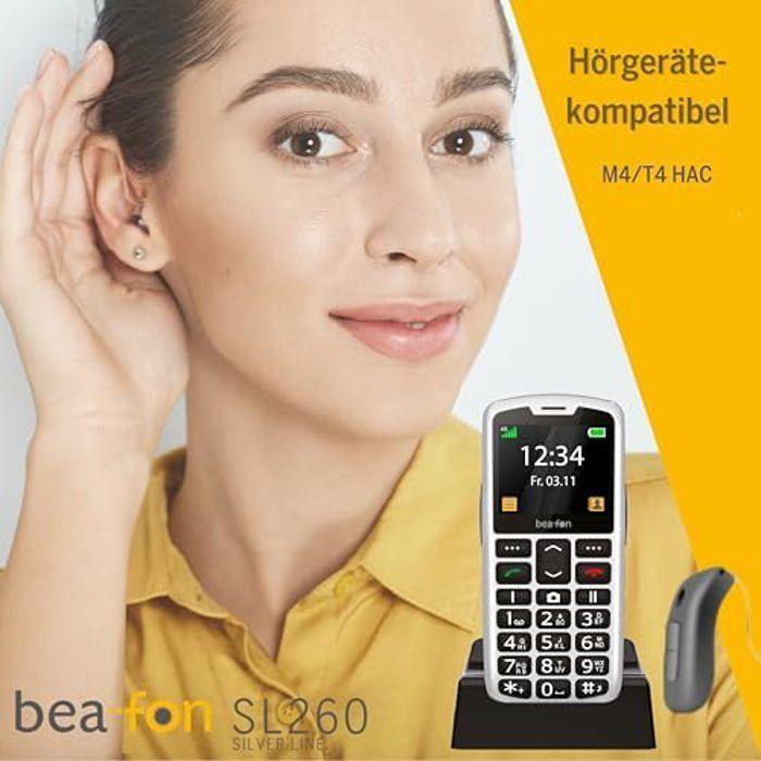 Téléphone numérique - BEAFON - SL260 - Écran 2,2 pouces - Poids 90 g - Couleur Noir, Argent